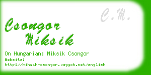 csongor miksik business card